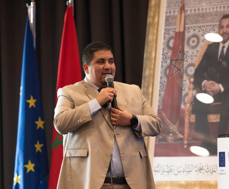 Samir Rachidi speaking at the National Consultation Workshop (Rabat, 12/12/2023)