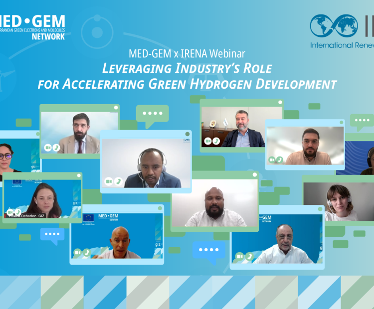 Poster of the IRENA & MED-GEM joint Webinar
