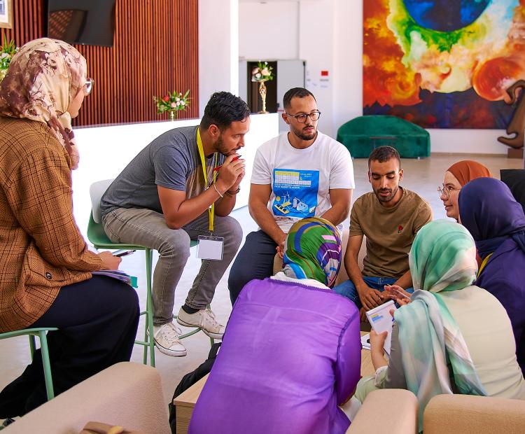 Students during a working group session
